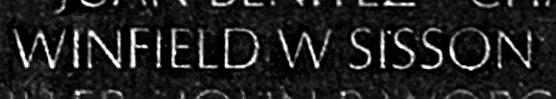 Sisson's name inscribed on the Wall